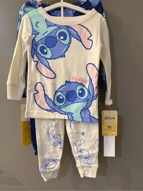 NWT Disney Stitch Pajama 2 Sets Size 18M